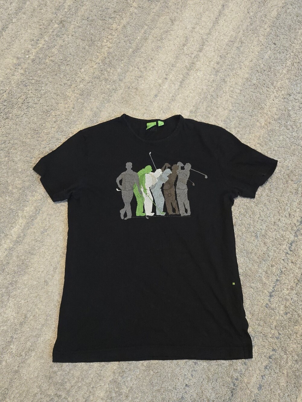 BOSS Hugo Boss Men's Black Golf Swing Graphic Tee - Size M